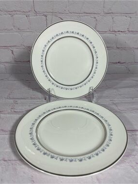 Vintage Royal Doulton Tiara Bread and Butter Plates 6.5” Platinum Trim England